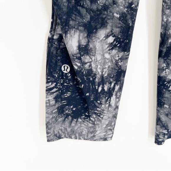 Lululemon Base Pace High Rise Crop Leggings 8‎ Ink Vapor Ice Grey Multi - Picture 5 of 7